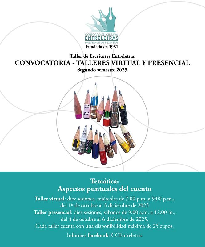 Entreletras abre su taller de escritores 2025-2