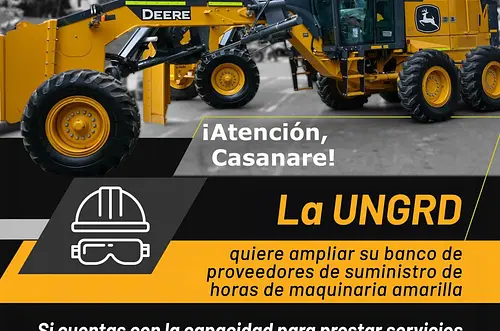 Casanare abre registro para proveedores de maquinaria