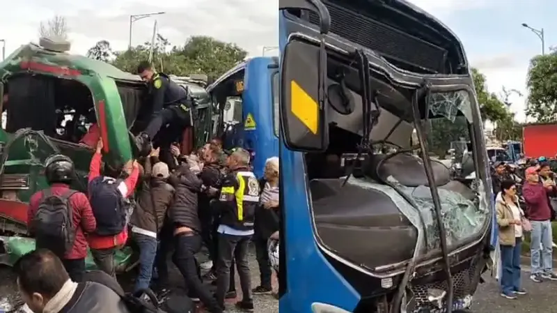 Caos en Bogotá por choque múltiple en la Avenida Boyacá