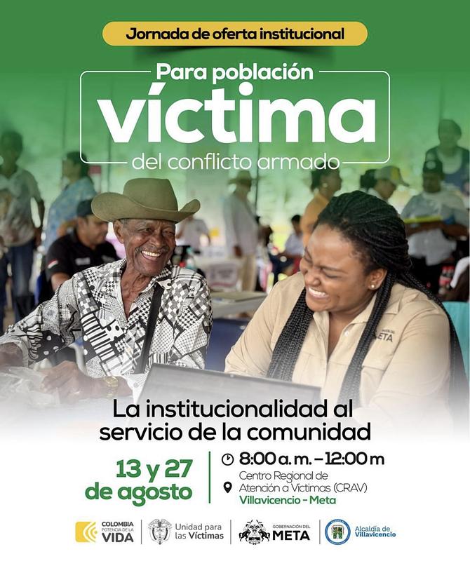 Oferta institucional llega a víctimas del Meta
