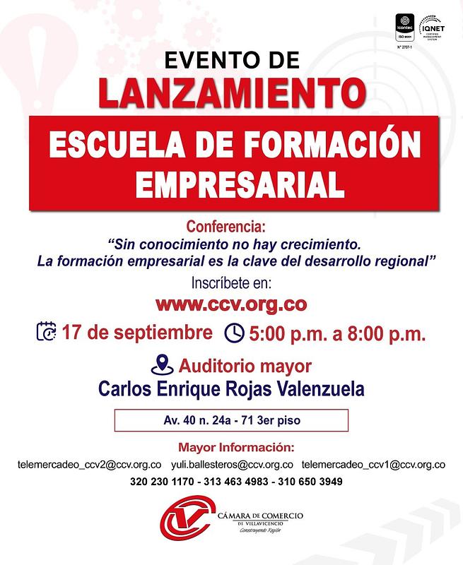 Cámara de Comercio lanza Escuela de Formación Empresarial