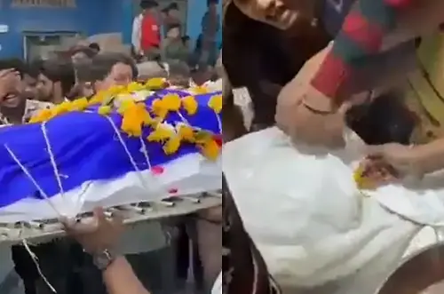 Mujer se casa con su novio fallecido por castas en India