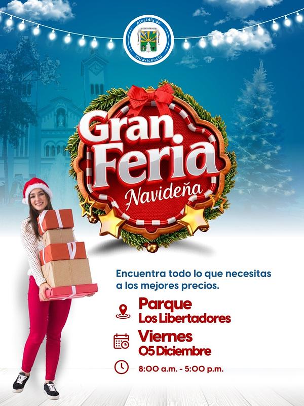 Feria navideña impulsa economía local en Villavicencio
