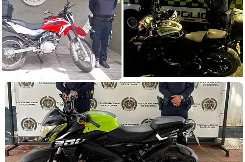 Recuperan tres motos hurtadas en operativos en Villavicencio