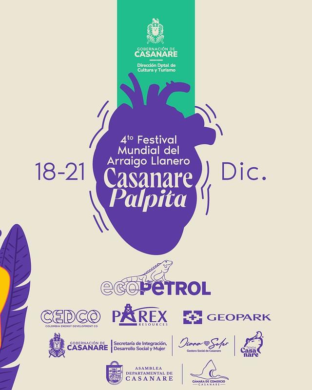 Casanare oficializa la agenda cultural de “Casanare Palpita 2025”