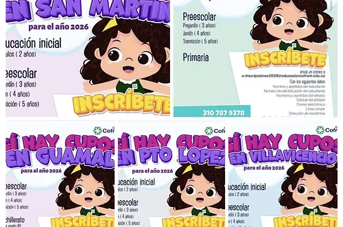 Colegios Cofrem abren matrículas para 2026