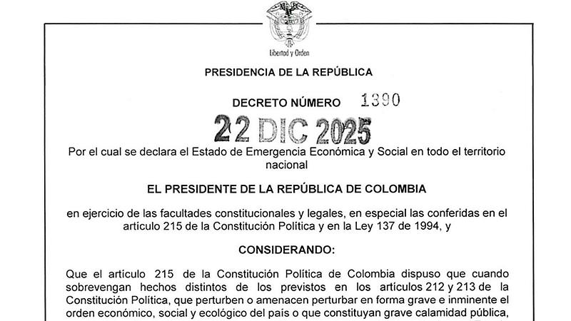 Gobierno decreta Emergencia Económica para cubrir déficit fiscal