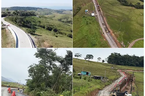 Vía Uribe-Papamene avanza con 4 km pavimentados