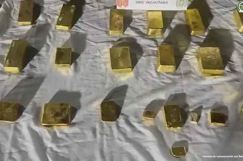 Fiscalía incauta 28 lingotes de oro valuados en $15.514 millones
