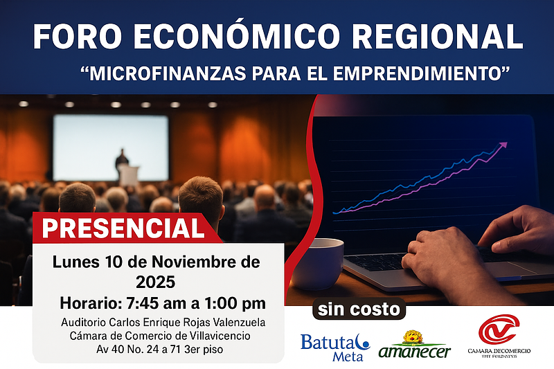 Cámara de Comercio te invita al Foro Económico Regional
