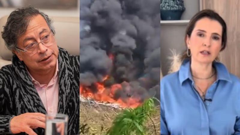 Respuesta de Petro a Paloma Valencia tras siniestro aéreo