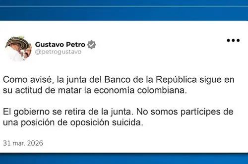 Petro retira al Gobierno de la Junta de BanRep