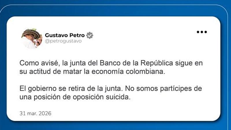Petro retira al Gobierno de la Junta de BanRep