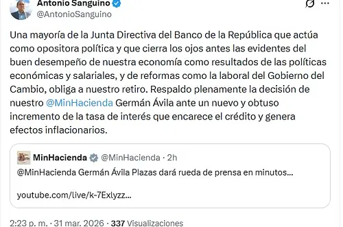 Gobierno respalda choque con Banco por tasas