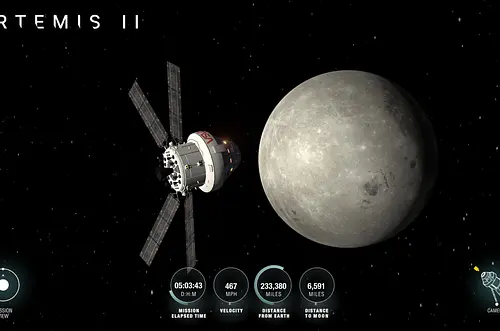 Artemis II inicia sobrevuelo de la cara oculta lunar