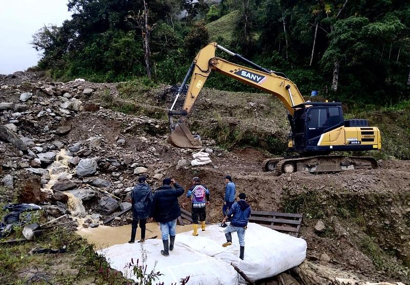 La Gobernación mantiene despliegue de maquinaria por lluvias