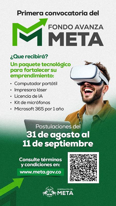 El Meta abre su primera convocatoria del Fondo "Avanza Meta"