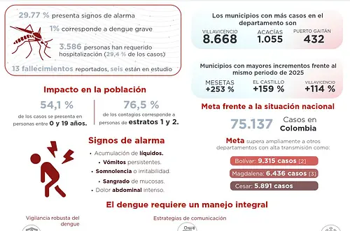 El Meta registra más de 12.000 casos de dengue