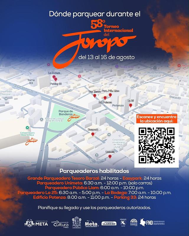 Gobernación habilita 8 parqueaderos para Torneo del Joropo