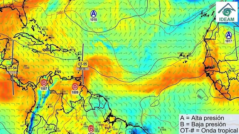 Onda tropical 55 traerá lluvias al país