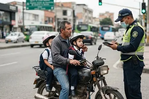 ¿Lleva niños en moto? podría costarle una multa de $633.200